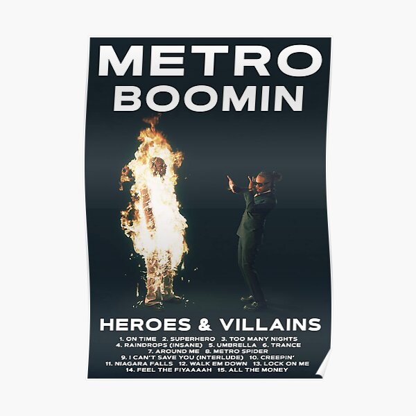 Metro Boomin - Heroes & Villains Poster RB2607 product Offical metro boomin Merch