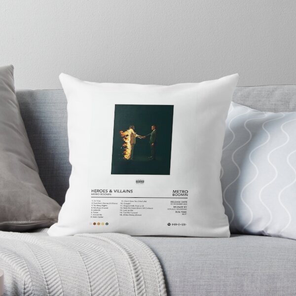 Metro Boomin - Heroes and Villains | Metro Boomin Album Throw Pillow RB2607 product Offical metro boomin Merch