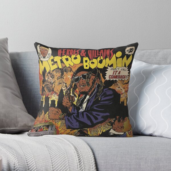 Heroes & Villains, Metro Boomin Alternative Cover Throw Pillow RB2607 product Offical metro boomin Merch