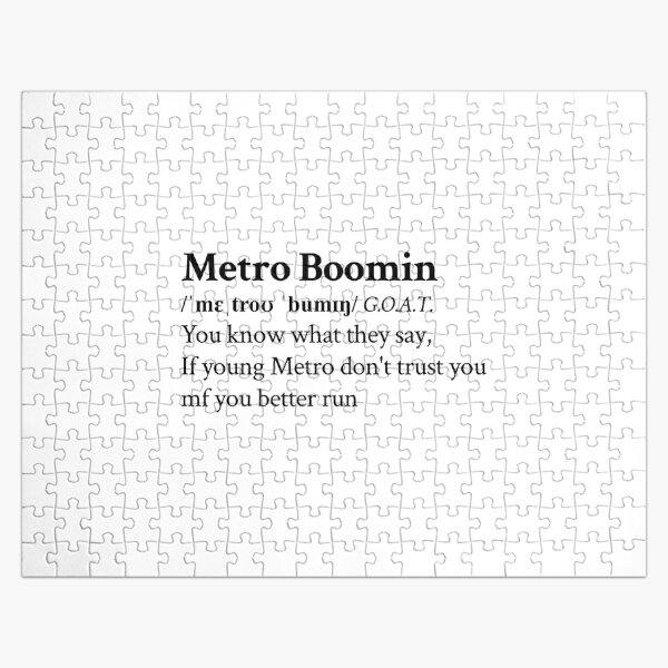 If young Metro don't trust you Metro Boomin  Jigsaw Puzzle RB2607 product Offical metro boomin Merch