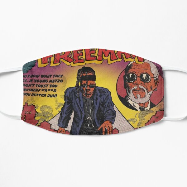 Metro Boomin Morgan Freeman Heroes and Villains Album Graphic Flat Mask RB2607 product Offical metro boomin Merch
